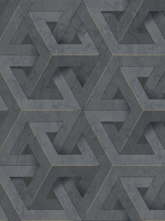 Wallpaper Onyx Vinyl Grey L1005xW53cm