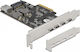 DeLock Κάρτα PCIe σε 4 θύρες Type-C