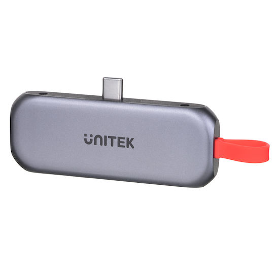 Unitek USB-C Docking Station με HDMI 4K PD Ασημί (D1070A)