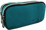 Must Fabric Pencil Case Monochrome with 2 Compartments Green