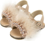 Babywalker Baptism Leather Sandals Dusty Pink -DP