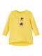 Kinder-Shirtkleid Langarm Gelb Beach