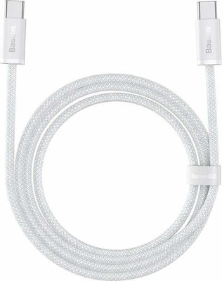 Baseus Dynamic Braided USB 2.0 Cable USB-C male - USB-C male Λευκό 2m (CALD000302)