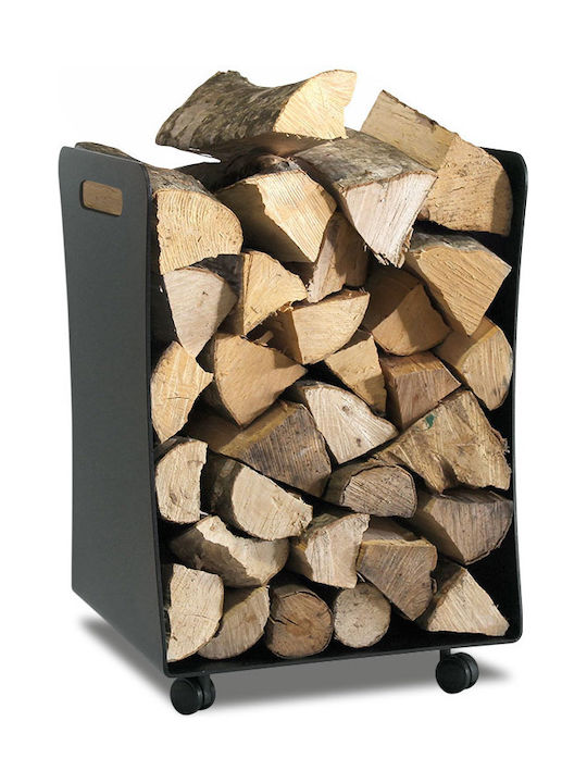 Comex 50150 Μεταλλικό Τρόλεϊ Μεταφοράς Ξύλων 39x39x58cm Μαύρο
