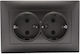 Redled Stinel Double Walled Power Socket Anthracite
