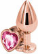 Ns Novelties Rear Assets Rose Gold Heart Анална тапа Medium Pink 8.2см