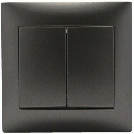 Redled Stinel Recessed Wall Switch Rolling Shutters Two-Way with Frame Anthracite