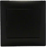 Redled Stinel Recessed Electrical Lighting Wall Switch with Frame Basic Black