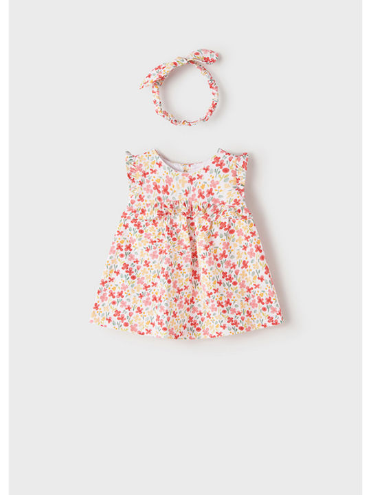 Children's Dress Sleeveless Floral Set with Accessories Multicolour