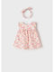 Children's Dress Sleeveless Floral Set with Accessories Multicolour