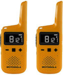 Motorola T72 Walkie Talkie mit Monochromdisplay Set mit 2Stück In Gelb Farbe