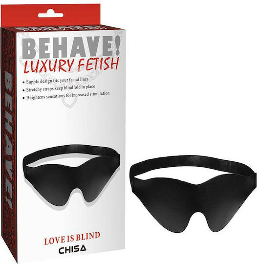 Chisa Novelties Behave! Luxury Fetish BDSM Μάσκα Love Is Blind Classics σε Μαύρο Χρώμα