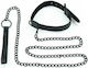 Lovetoy Bondage Fetish Black Matt Collar with Leash Collar in Black Color
