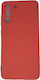 Forcell Lite Back Cover Σιλικόνης Κόκκινο (Galaxy S21 FE 5G)