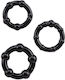 Chisa Novelties Beaded Cock Rings Black
