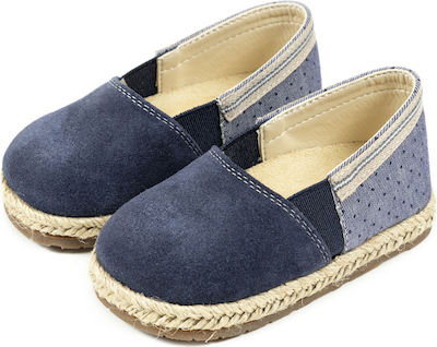 Babywalker Baptism Leather Espadrilles Blue