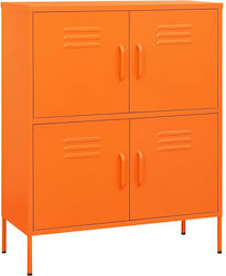 Office Storage Metal Cabinet Πορτοκαλί L80xW35xH101.5cm