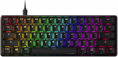 HyperX Alloy Origins Aqua Switches Tastatură Mecanică de Gaming Fără cheie cu iluminare RGB Negru