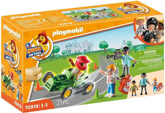 Playmobil Duck On Call Ambulance Action: Help the Racing Driver for 3+ years years old