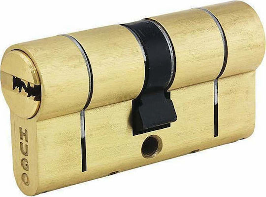 Hugo Locks Lock Cylinder Security 80mm (35-45) with 5 Keys Gold