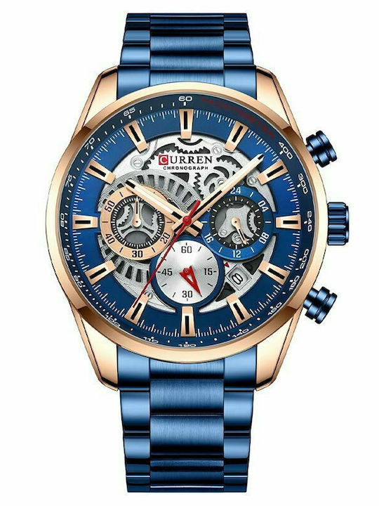 Curren Men's Watch 45mm Chronograph Battery wit...