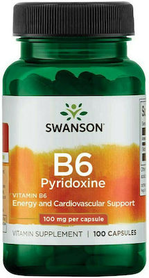 Swanson B6 Pyridoxine Vitamina 100mg 100 capace