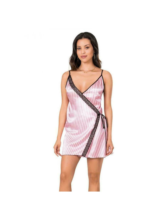 Moongirl Satin Women's Nightdress Pink