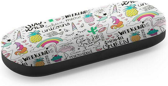 I-Total Unicorn Eyeglass Case Hard with Magnetic Closure Multicolour