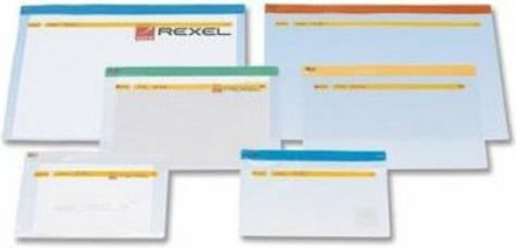 Rexel Φάκελος Διαφανής με Φερμουάρ για Χαρτί A4 Πράσινος