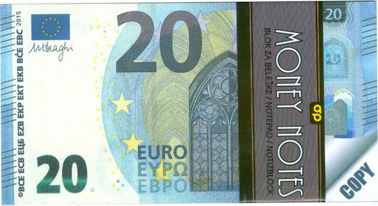 Uni Pap Money Notes 20€ Блокнот 70 Листа Квадратни Син