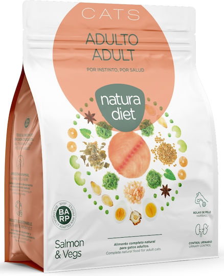 Dingonatura Natura Diet Adult Dry Food for Adult Cats with Sensitive Urinary with Salmon / Vegetables 0.4kg