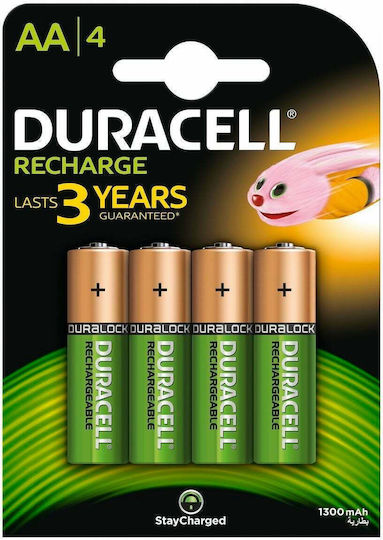 Duracell Wiederaufladbare Batterien AA Ni-MH 1300mAh 4Stück