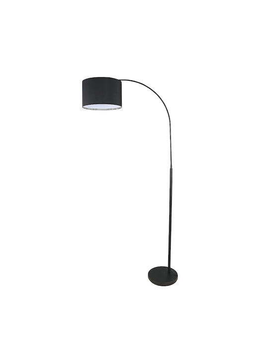 Iliadis Floor Lamp H200xW35cm. with Socket for Bulb E27 Black