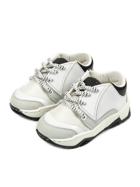Babywalker Papuci boteza din piele Sneakers Alb...