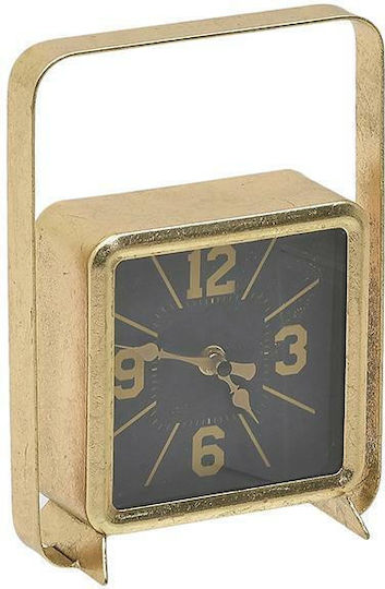 Inart Επιτραπέζιο Ρολόι Χρυσό / Μαύρο 18x8x24cm 3-20-098-0295