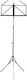 Wittner 961D Αναλόγιο Έγχορδων Ύψους 45-105cm σε Μαύρο Χρώμα