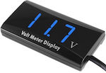 Car Voltmeter Digital Instrument 10mm 12V Blue