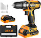 Deko DKCD20XL01-10S3 Brushless Battery Drill Driver 20V 2x2Ah