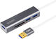 Onten Hub 2 Θυρών USB 3.0 με σύνδεση USB-A Ασημί