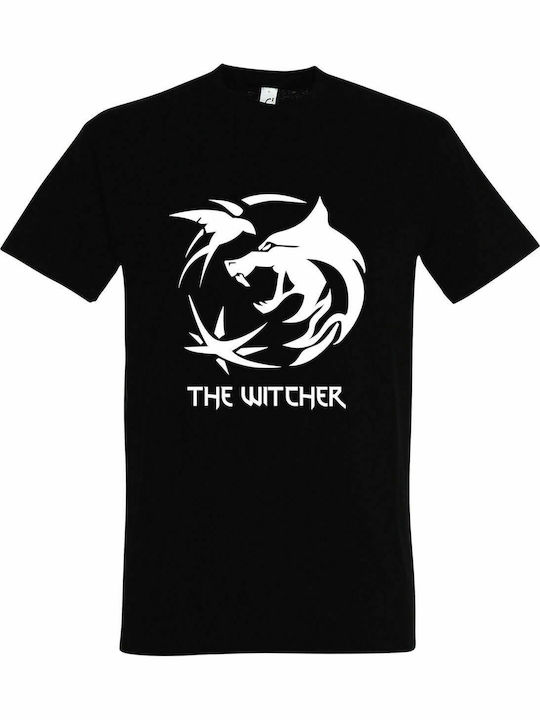 Tricou unisex " The Witcher logo ", Negru
