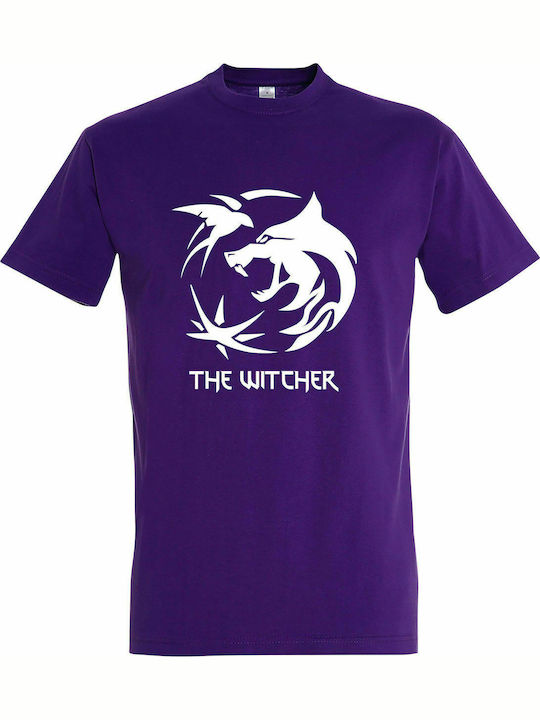 Tricou unisex " The Witcher logo ", Violet închis