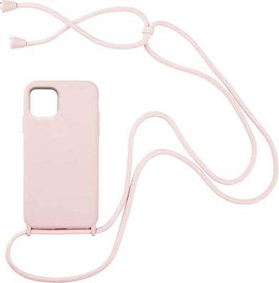 Sonique CarryHang Coperta din spate Silicon 0.5mm cu Brățară Roz (iPhone 13)