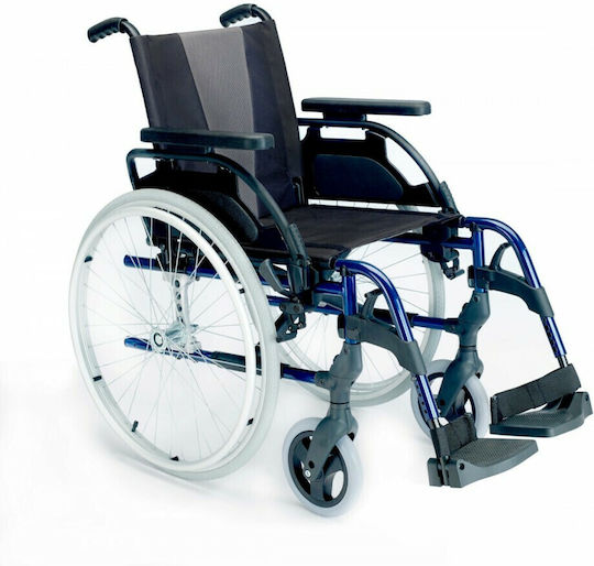 Sunrise Medical Breezy Style Standard 24 Wheelchair 24 Simple Type with Simple Back Navy Blue with Inflatable Wheels 45.5cm Navy Blue