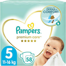 Pampers Premium Care Klebeband-Windeln Nr. 5 für 11-16 kg 58Stück