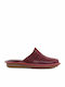Anatomische Leder Damen Hausschuhe Burgundisch