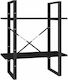 Shelving Unit Floor Black 60x30x70cm