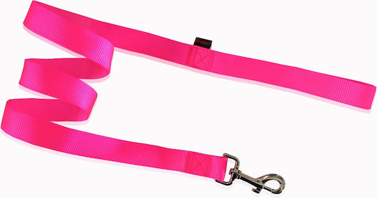 Pet Interest Каишка/Водач за Куче Каишка Single Layer Флуо Малък в Розов цвят 1.2m x 1.5cm 3304-S