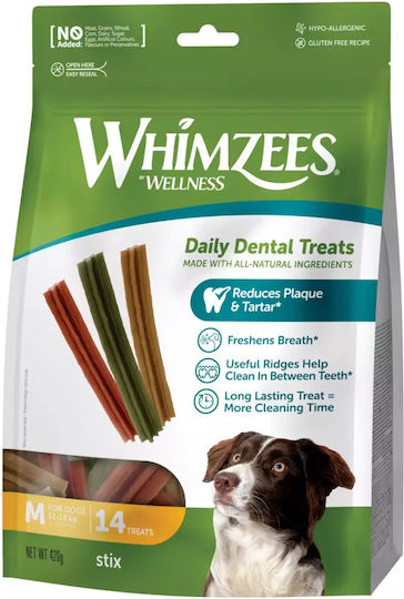 Whimzees Stix Behandelt Für Hunde Gegen Stein & Platte 201gr 14 Stück