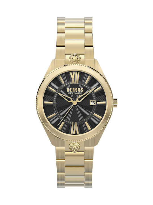 Versus by Versace Highland Park Men's Watch 44mm Battery with Gold Metal Bracelet