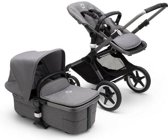 Bugaboo Fox 3 Verstellbar 2 in 1 Baby Kinderwagen Geeignet fr Neugeborene  Graphite/Grey Melange 9.9kg | Skroutz Germany